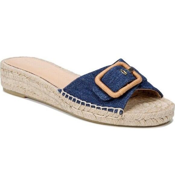 Veronica Beard Shoes - Veronica Beard Apa Denim Espadrille Slide Size 6